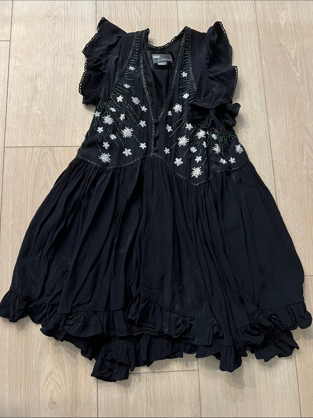 Anthropologie Sequin Embroidered Tunic/Mini Dress